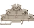 Terminal Block, Tension Clamp, 6 Poles, 500V, 20A, 2.5mm², Dark Beige, Pack of 5 pieces